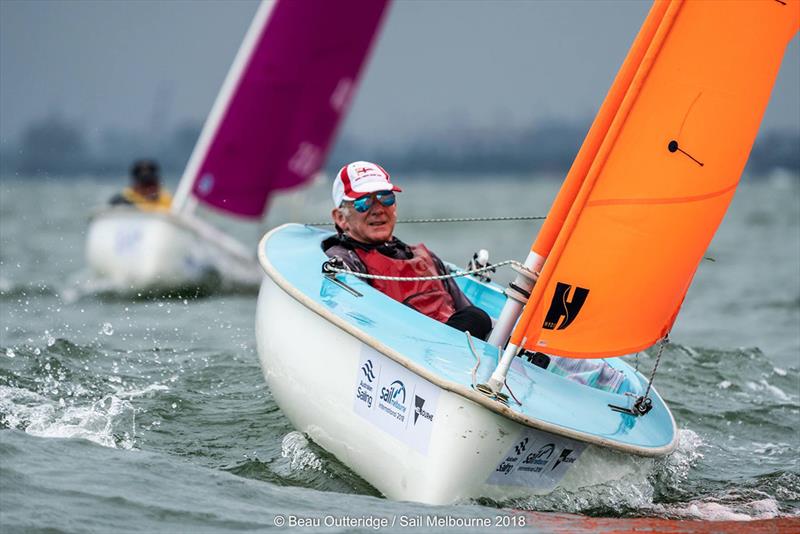 Robert Crofts WA 3rd in Hansa 303 - 2018 Australian Para Sailing Championships photo copyright Beau Outteridge taken at Royal Brighton Yacht Club and featuring the Hansa class