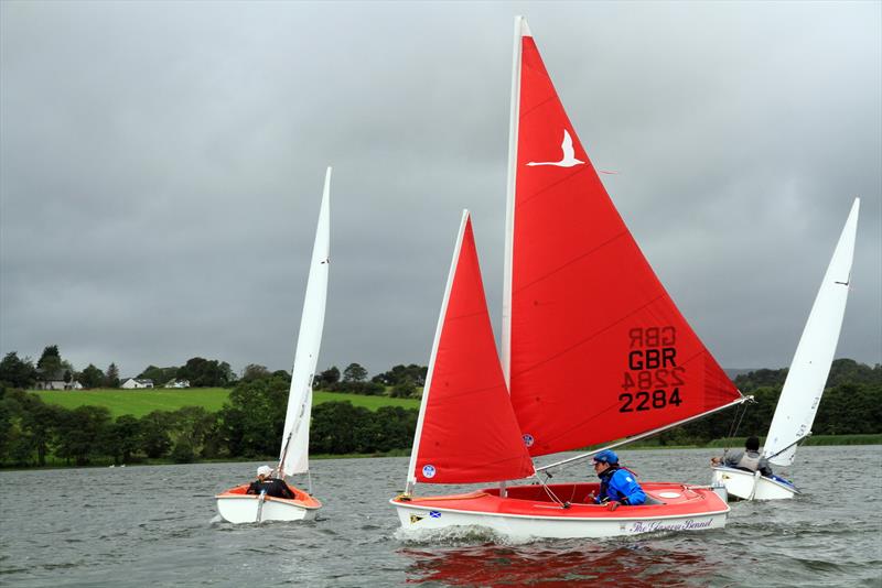 Rory Mckinna takes a flyer in the Scottish Hansa Class TT at Bardowie Loch photo copyright Bob Balmer taken at Clyde Cruising Club and featuring the Hansa class