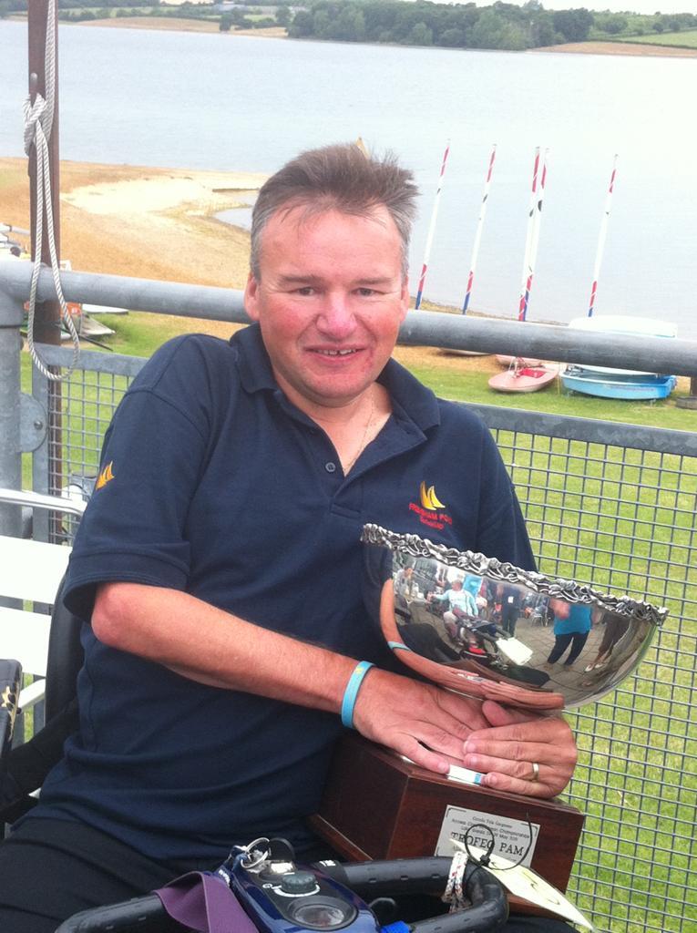Paul Phillips with the European team trophy photo copyright Hansa Class taken at  and featuring the Hansa class