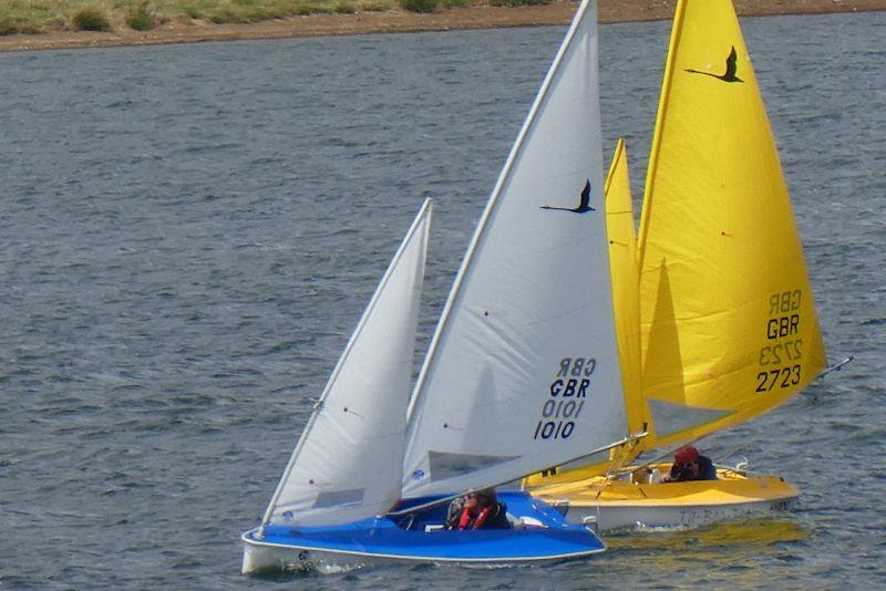 Libertys close racing - UK Hansa Nationals at Rutland photo copyright Ivor Barrett taken at Rutland Sailing Club and featuring the Hansa class