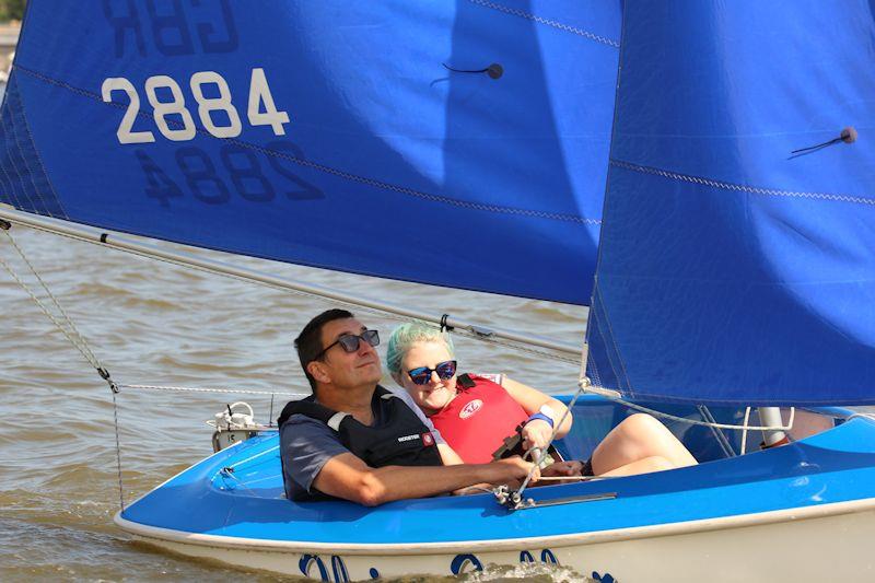 Poppy Price-Dowhan and Alan Cone in the 303D fleet - Hansa TT Series at Waveney & Oulton Broad photo copyright Karen Langston taken at Waveney & Oulton Broad Yacht Club and featuring the Hansa class