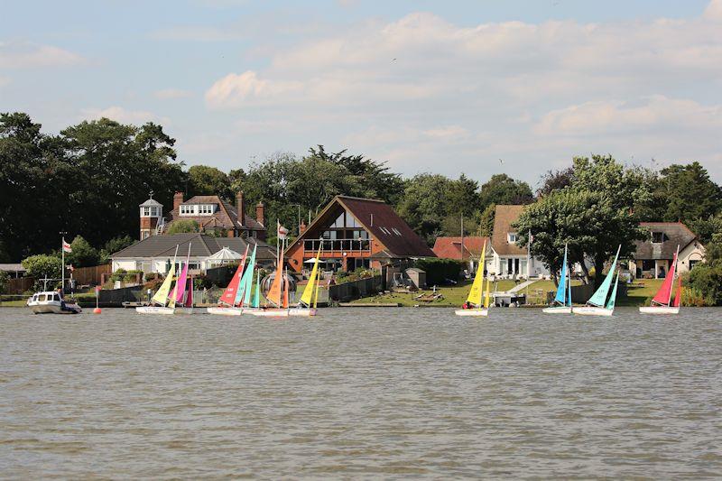 303s line up to start - Hansa TT Series at Waveney & Oulton Broad photo copyright Karen Langston taken at Waveney & Oulton Broad Yacht Club and featuring the Hansa class