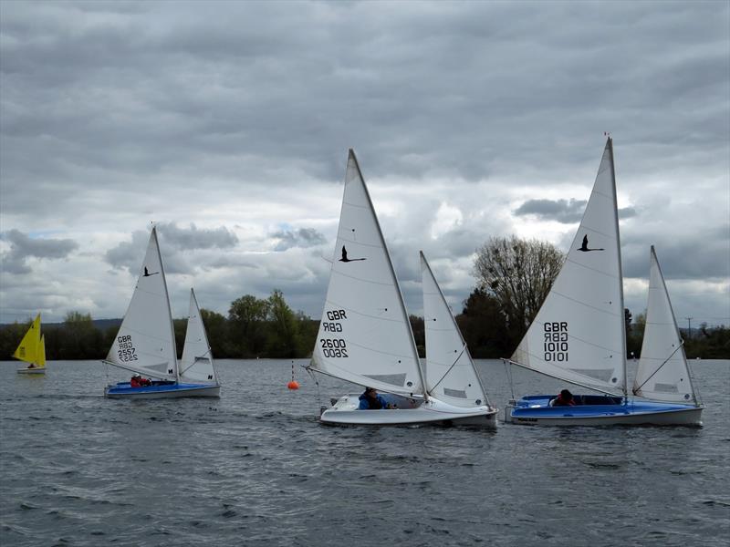 Libertys close racingduring the 2022 Hansa TT at Frampton on Severn photo copyright Ken Elsey taken at Frampton on Severn Sailing Club and featuring the Hansa class