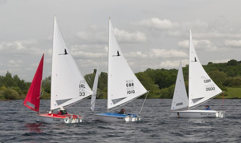 Libertys on the run during the Notts County Hansa TT photo copyright Graham Stamper taken at Notts County Sailing Club and featuring the Hansa class