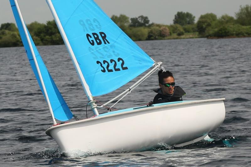 Chichian Wu, winner of the 303 one person class in the Notts County Hansa TT photo copyright Graham Stamper taken at Notts County Sailing Club and featuring the Hansa class