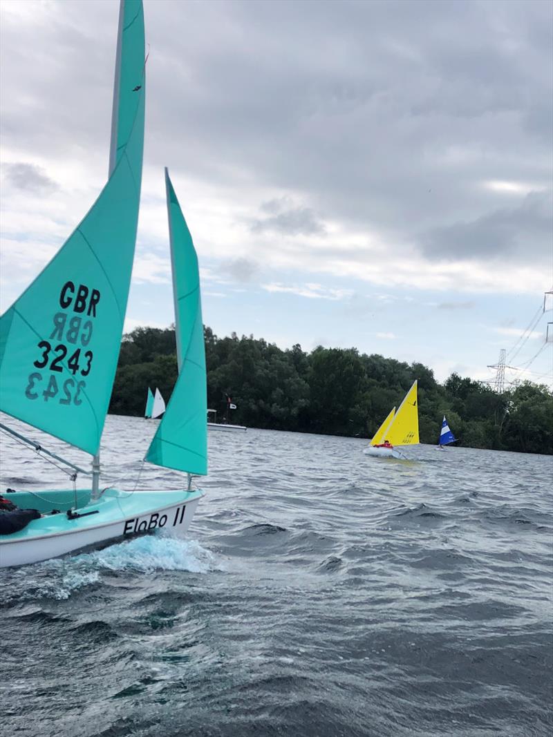 303 on the run during the 2022 Burghfield Hansa TT photo copyright David Martin taken at Burghfield Sailing Club and featuring the Hansa class