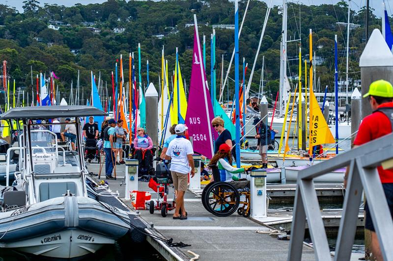 2025 Hansa and Para Worlds - Busy dock at RPAYC ahead of Practice Race - photo © A Dare, Down Under Sail, Hansa Worlds
