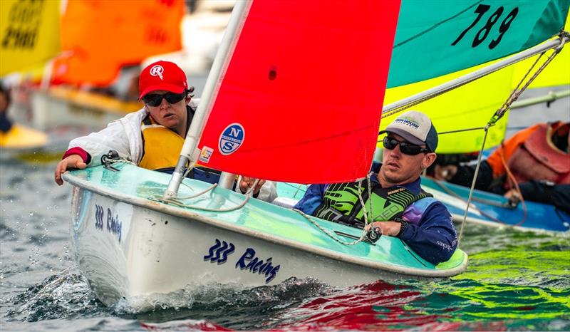 Competitive sister and brother in the Hansa 303 - Sarah and Craig Millsom (AUS) - 2025 Hansa and Para World Championships photo copyright Alex Dare, Hansa Worlds taken at Royal Prince Alfred Yacht Club and featuring the Hansa class