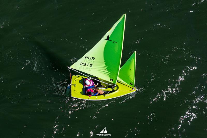 Visually impared SVG sailor Lorna Bacchus at the helm, crewed by Sacrlett Hadely - World Sailing Inclusion Championships at Portimão, Portugal - photo © Gonçalo Melo Reis
