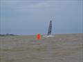 Julian Bosch has a moment during the A Class Cat Nationals at Clacton © Larry Foxon