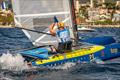 A-Cat Worlds at Toulon, France Day 6 - Misha Heemskerk applauds Kuba's victory in a hard fought final race © Gordon Upton / www.guppypix.com