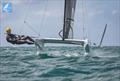 PredictWind A-Class Cat Worlds 2025 Day 4 - Darren Bundock finishes the day at the top mark and heads for home
