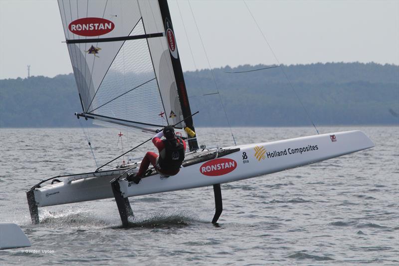 Glenn Ashby wins the A Class Catamaran European photo copyright Gordon Upton taken at Cercle de la Voile de Bordeaux and featuring the A Class Catamaran class