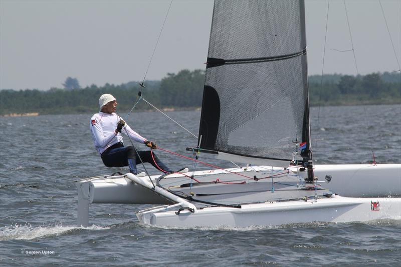 Matthias Dietz during the A Class Catamaran European photo copyright Gordon Upton taken at Cercle de la Voile de Bordeaux and featuring the A Class Catamaran class