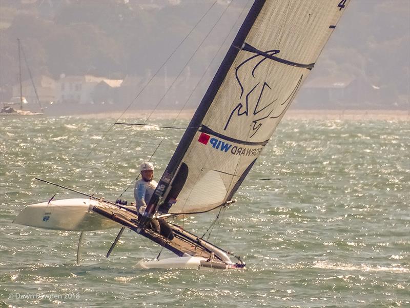 A Class cats during the Stokes Bay Cat Open photo copyright Dawn Bawden taken at Stokes Bay Sailing Club and featuring the A Class Catamaran class