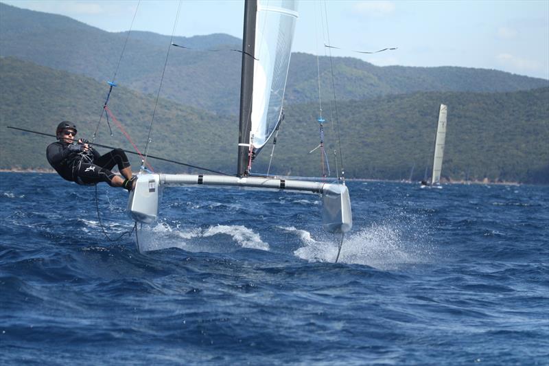 USA National A Cat Champion Bruce Mahoney photo copyright Gordon Upton taken at  and featuring the A Class Catamaran class