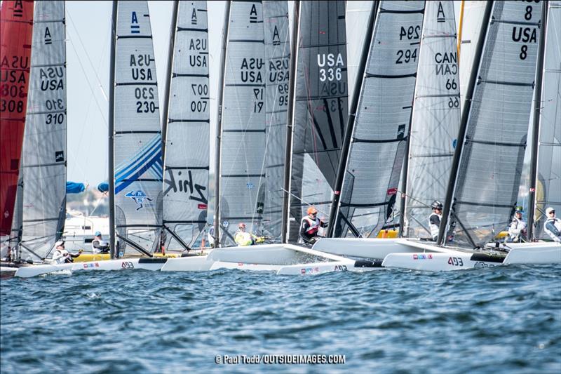 Helly Hansen NOOD Regatta photo copyright Paul Todd/Outside Images taken at St. Petersburg Yacht Club, Florida and featuring the A Class Catamaran class