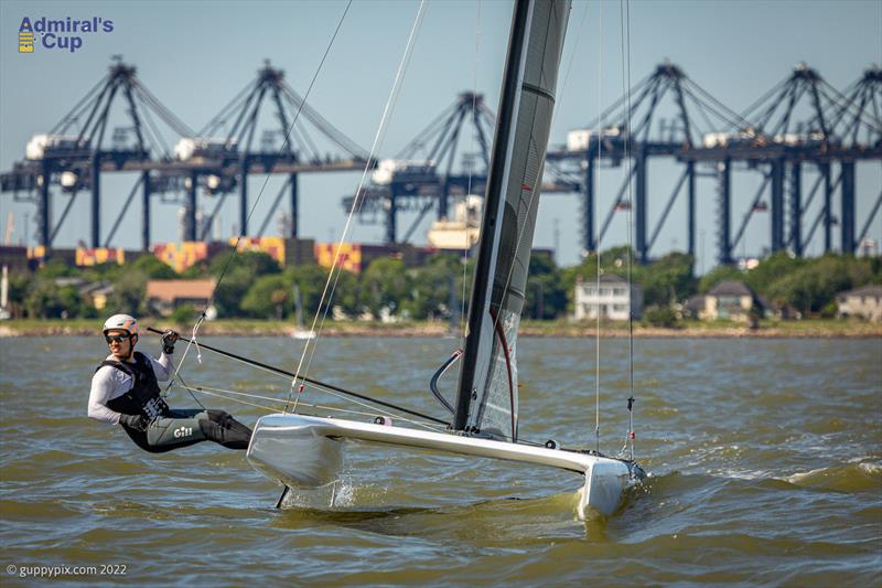 Ravi Parent, US Nacra Olympic squad member at the A Cat Admiral's Cup 2022 - photo © Gordon Upton / www.guppypix.com