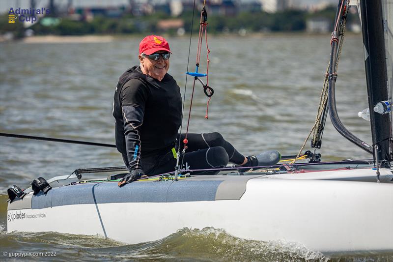 The Admiral himself - Ben Hall at the A Cat Admiral's Cup 2022 - photo © Gordon Upton / www.guppypix.com