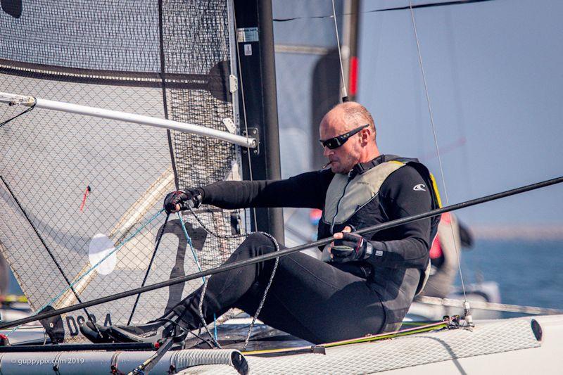 Looking ahead to the 2022 A-Class Cat European Championships - One of two Scotsmen at the Championships, GBR sailor Hugh Macgregor hopes to better his 2019 Worlds 6th place in the Classic fleet - photo © Gordon Upton / www.guppypix.com