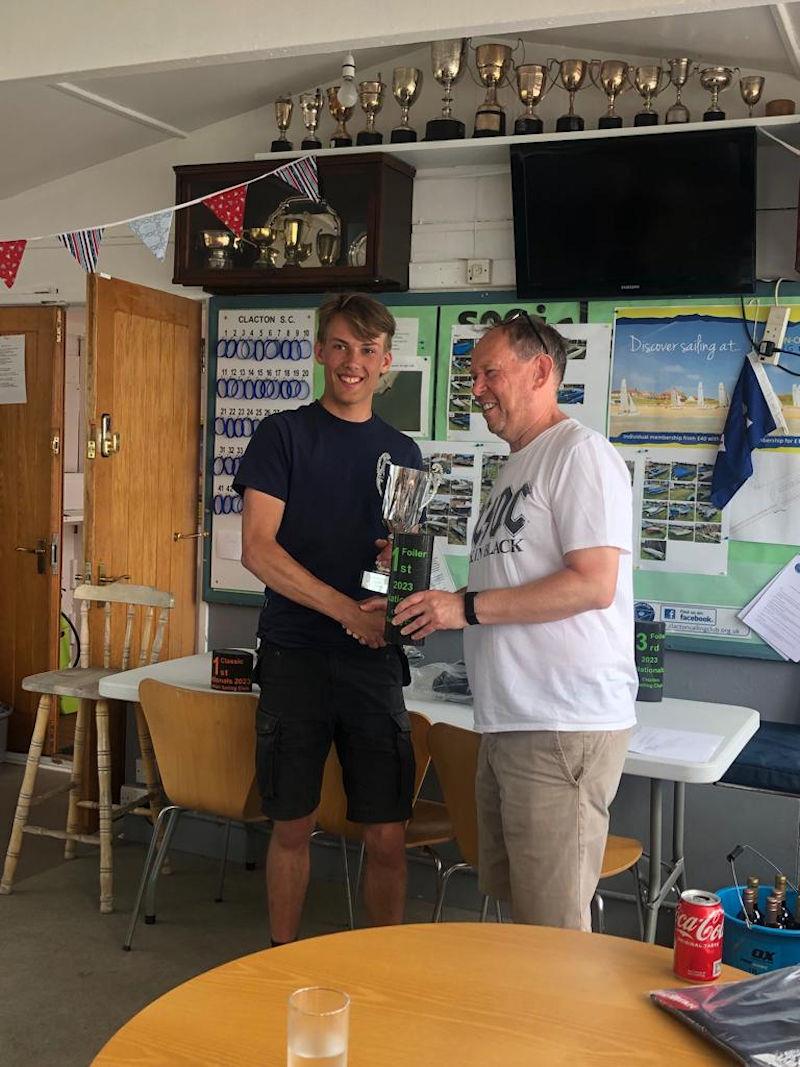 Julain Bosch finishes as first foiler in the A Class Cat Nationals at Clacton photo copyright Larry Foxon taken at Clacton-on-Sea Sailing Club and featuring the A Class Catamaran class