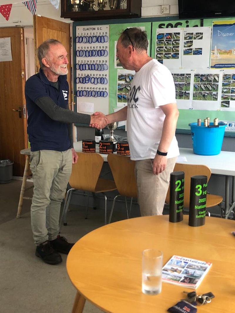 Peter Boxer finishes 3rd in the classic fleet in the A Class Cat Nationals at Clacton photo copyright Larry Foxon taken at Clacton-on-Sea Sailing Club and featuring the A Class Catamaran class