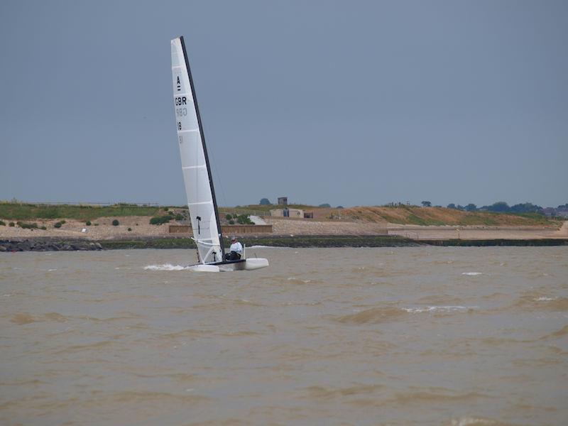 Hugh MacGregor during the A Class Cat Nationals at Clacton - photo © Larry Foxon