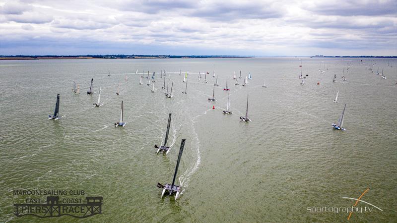 East Coast Piers Race photo copyright Alex Irwin / www.sportography.tv taken at Marconi Sailing Club and featuring the A Class Catamaran class