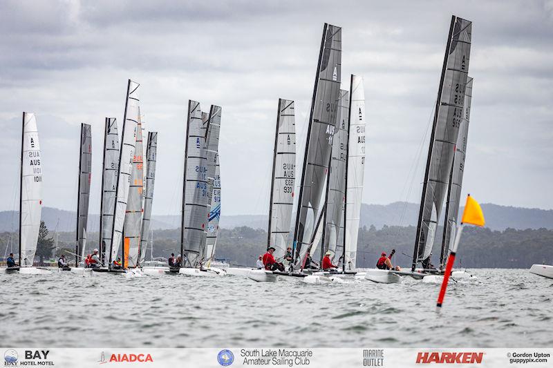 Australian A-Cat Nationals on Lake Macquarie Day 2 - The Classic Fleet starts - photo © Gordon Upton