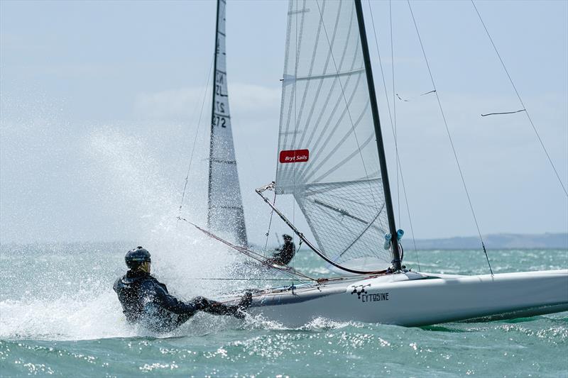 A-Class - Combined Int. A-class and Int. Tornado Nationals - Milford Cruising Club - February 2025 - photo © Justin Mitchell www.justinmitchell.co.nz - Instagram: @jl_mitchell_