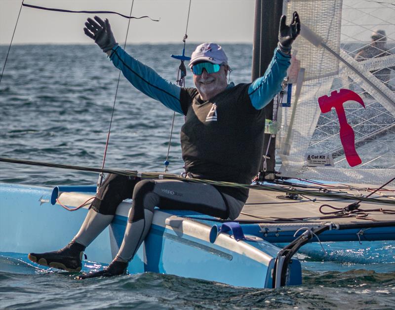 The USA veteren sailing legend, Ben Hall, was delighted with his Classic fleet race win at the 2024 Worlds - photo © Gordon Upton / www.guppypix.com