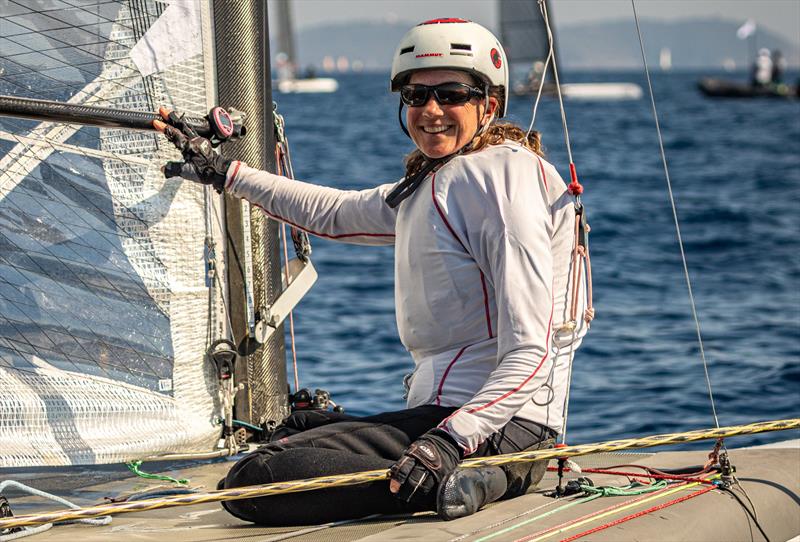 German sailor Katrin Brunner sails on Lake Bodensee, so watch out if the wind goes light for the fleet, and she will use herskills to good effect - photo © Gordon Upton / www.guppypix.com
