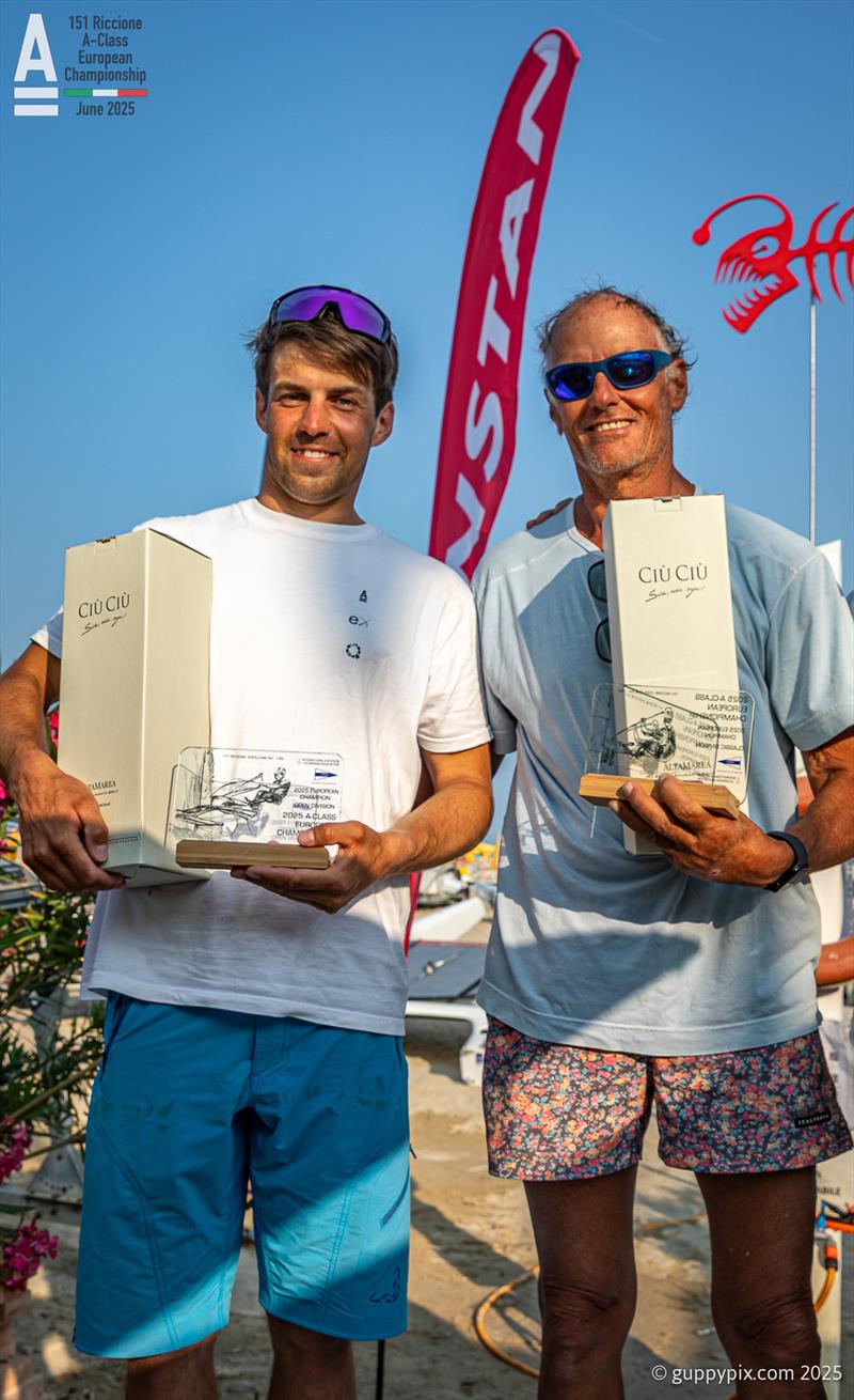 Kuba Surowiec, POL Open champion and Gustavo Doreste Blanco ESP, Classic Champion - A-Class Cat European Championships at Riccione - photo © Gordon Upton / www.guppypix.com