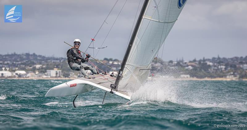 Day 4 - 2025 Predictwind A-Class World Championships - November 14, 2025 - Milford NZ photo copyright Gordon Upton / www.guppypix.com taken at Milford Cruising Club and featuring the A Class Catamaran class