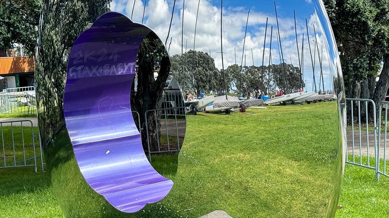 Boatpark reflection - Day 4 - 2025 Predictwind A-Class World Championships - November 14, 2025 - Milford NZ photo copyright Richard Gladwell - Sail-World.com/nz taken at Milford Cruising Club and featuring the A Class Catamaran class