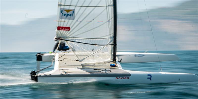 A Class Cat Italia Cup photo copyright Fraglia Vela Malcesine taken at Fraglia Vela Malcesine and featuring the A Class Catamaran class