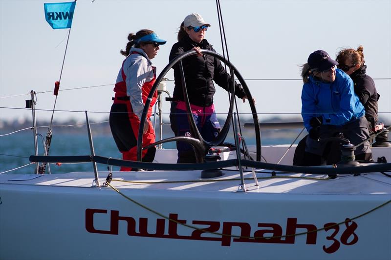 Jo Breen at the helm of Chutzpah 38 - Australian Women's Keelboat Regatta - photo © Bruno Cocozza / AWKR