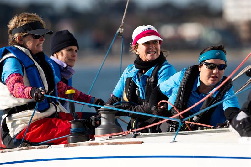 Claire Heenan (black beanie) and her Jungle Juice crew - 2019 Australian Women's Keelboat Regatta - photo © Bruno Cocozza / AWKR