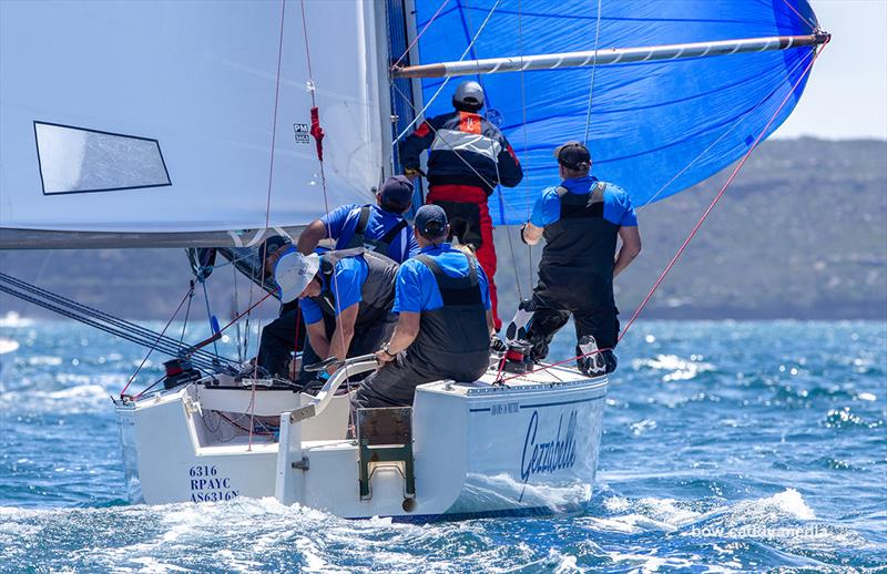 The Gezzabelle crew in action photo copyright Bow Caddy Media taken at  and featuring the Adams 10 class