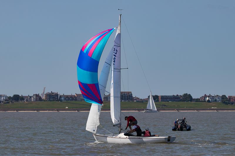 Polly Oliver finishes 2nd in the Ajax East Coast Championship in Dovercourt Bay photo copyright Damien Burke / www.HandmadeByMachine.com taken at Royal Harwich Yacht Club and featuring the Ajax class