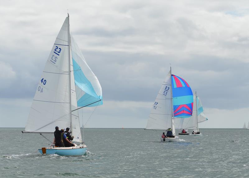 Polyphemus and Polly Oliver during the Ajax Nationals in Falmouth Bay photo copyright Graham Pinkney taken at St. Mawes Sailing Club and featuring the Ajax class