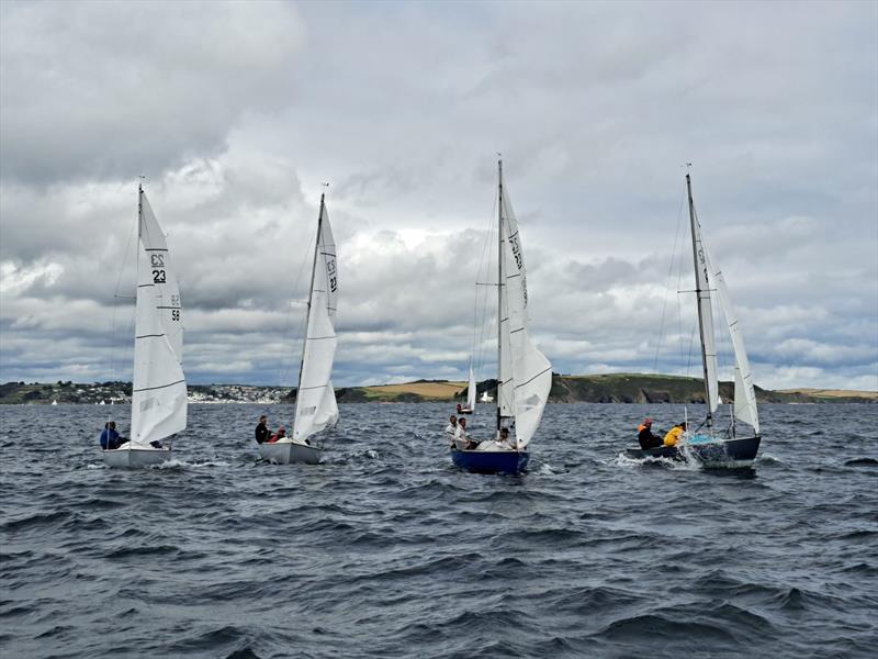 Pre start action during the 2023 Ajax Nationals at St. Mawes photo copyright Lindsey Thomas taken at St. Mawes Sailing Club and featuring the Ajax class