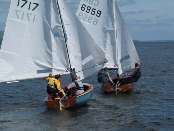 Jostling for position during the Scottish Albacore Championships photo copyright Karen McGuinness taken at Royal West of Scotland Amateur Boat Club and featuring the Albacore class
