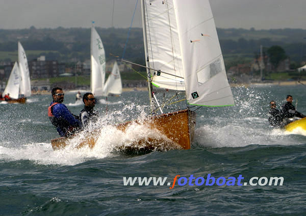 Great racing for the Albacore nationals at Swanage photo copyright Mike Rice / www.fotoboat.com taken at Swanage Sailing Club and featuring the Albacore class