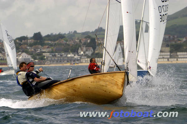 Great racing for the Albacore nationals at Swanage photo copyright Mike Rice / www.fotoboat.com taken at Swanage Sailing Club and featuring the Albacore class