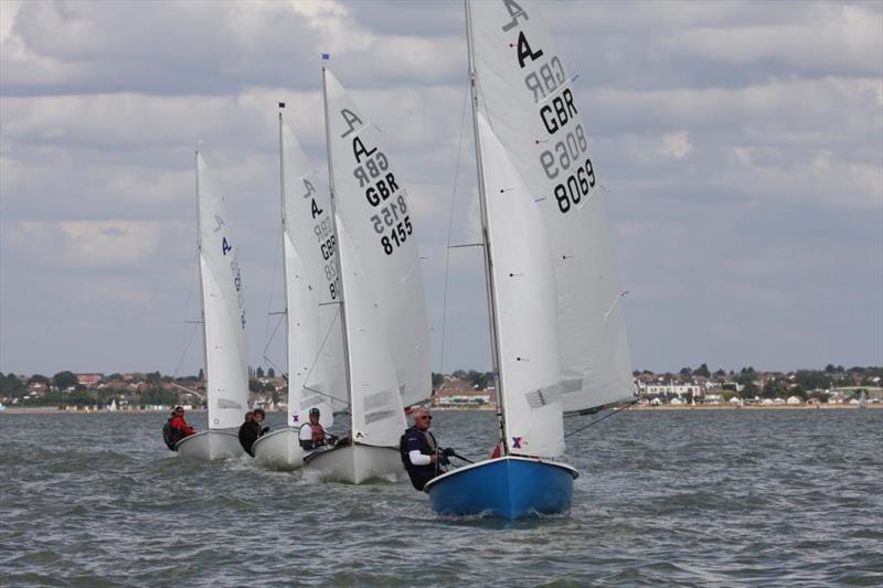 Close racing during the Albacore Nationals at Brightlingsea photo copyright Fiona Brown / www.fionabrown.com taken at Brightlingsea Sailing Club and featuring the Albacore class