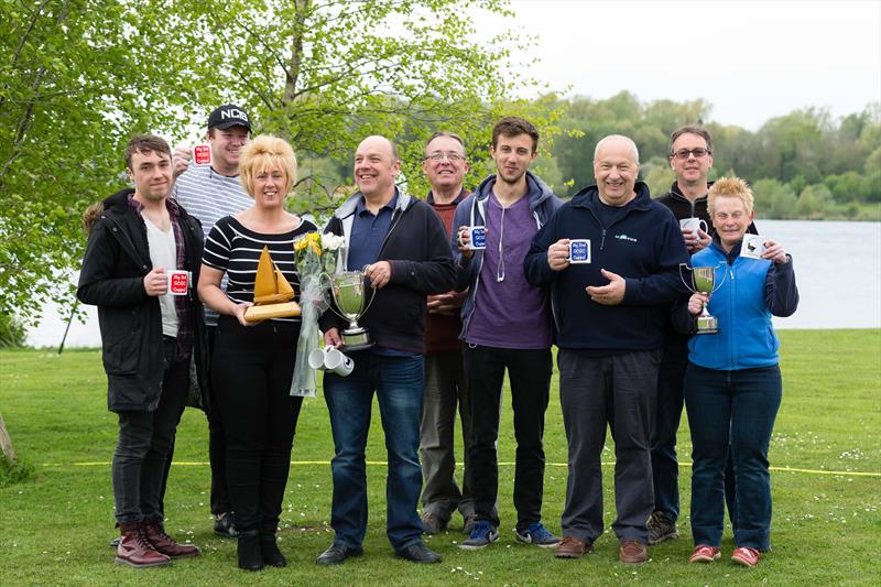 Prize winners in the Albacore Inlands at South Cerney photo copyright Tim Hampton taken at South Cerney Sailing Club and featuring the Albacore class