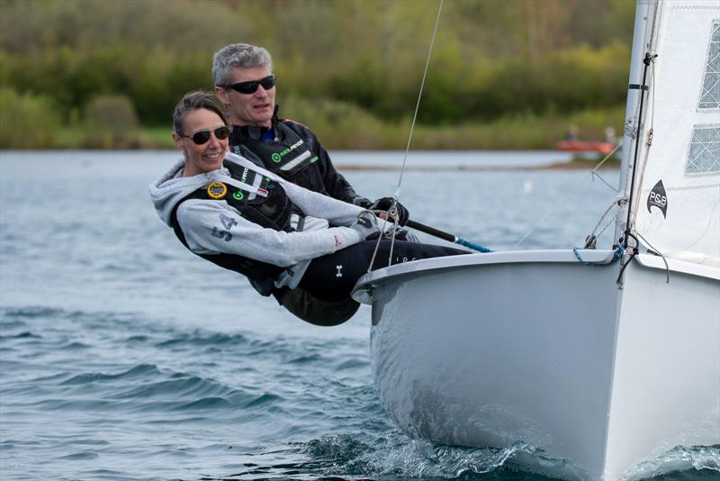 Stuart McAdam & Sarah Mayhew during the Maidenhead Albacore Open photo copyright Danielle Lennon / Maidenhead Sailing Club taken at Maidenhead Sailing Club and featuring the Albacore class