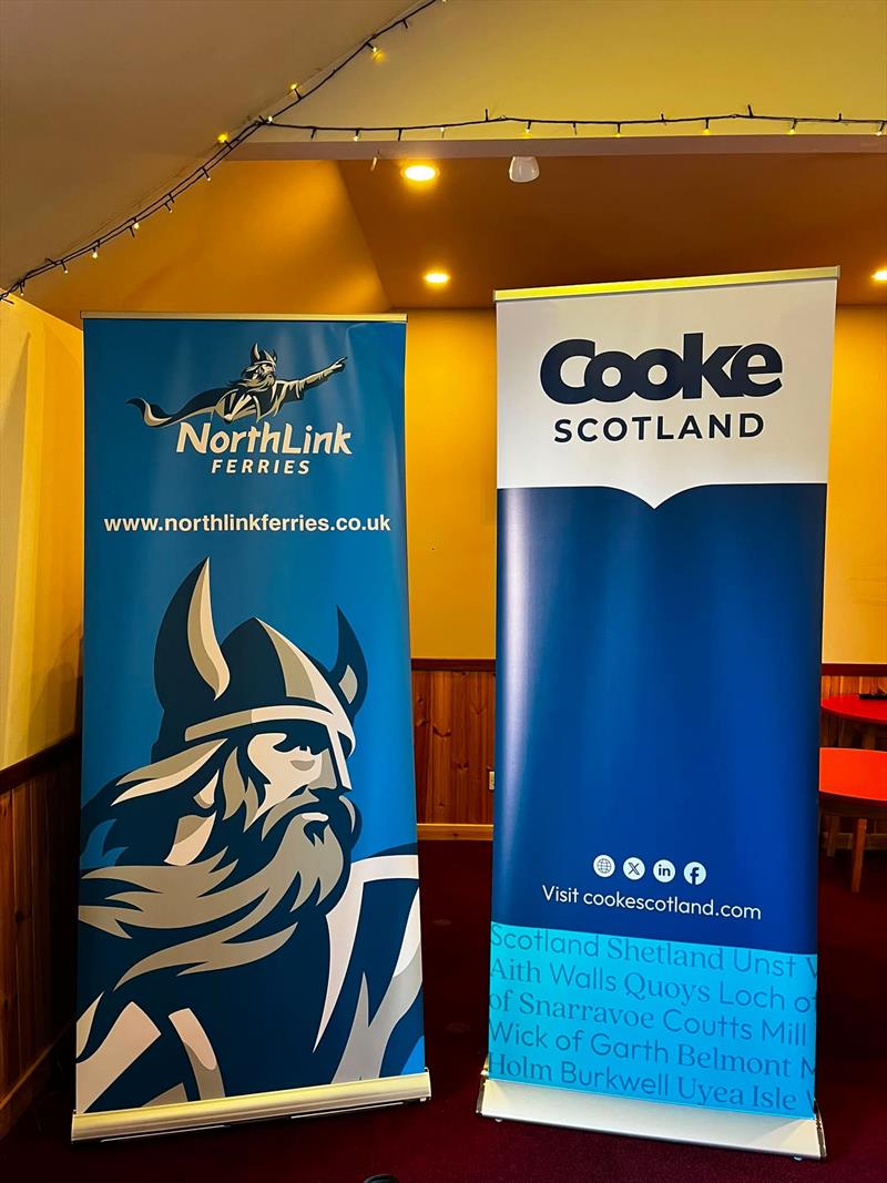 NorthLink Ferries and Cooke Scotland sponsored the Albacore Scottish and European Championships at the Shetland Islands photo copyright Gilbert Williamson plus Albacore supporters taken at South Yell Boating Club and featuring the Albacore class