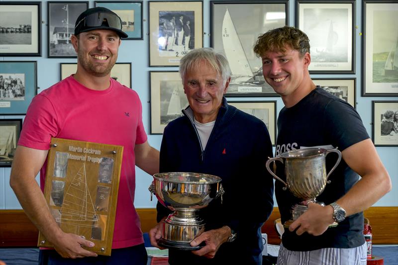 Rythum, 8262 - Alex Farrell and Alex Warrington being presented with their 2nd place trophies by Keith Musto during the Noble Marine Albacore Nationals at Thorpe Bay - photo © David Maynard / www.alleycatphotographer.com